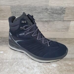 Hanwag Blueridge Lady ES Ankle Boots Womens Sz 9.5 Navy Leather Lace Up Hiking